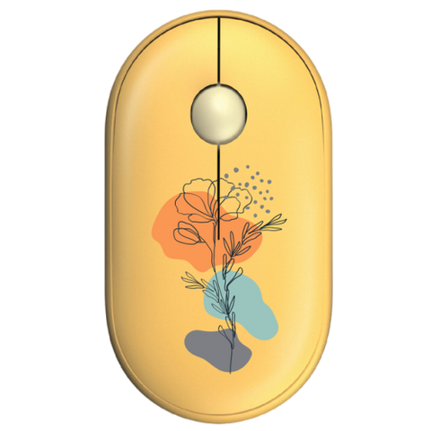 Миша бездротова 2E MF300 Flora Poppy Silent Yellow (2E-MF300WFLORAYW) 2E-MF300WFLORAYW фото