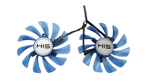 Вентилятор (кулер) Ecoterm 53867 для відеокарти HIS RX 580-590 комплект 2шт (FDC10U12S9-C) 53867 фото