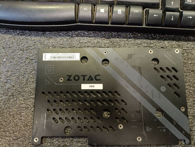 Бекплейт для відеокарти GTX1080 ZOTAC Б\В BACKPLATE_GTX1080_ZOTAC_USED фото