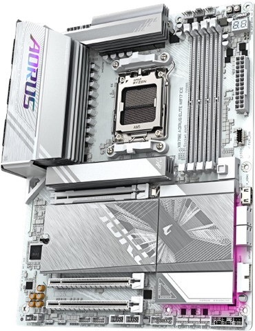 Материнська плата Gigabyte X870E Aorus Elite WiFi7 Ice Socket AM5 X870E A ELITE WF7 ICE фото
