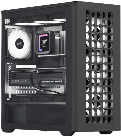 Корпус AeroCool D502A-G-BK-v1 ARGB Black (ACCM-DS02043.11) ACCM-DS02043.11 фото