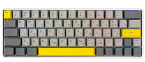 Клавіатура бездротова Epomaker EP64 Mulan Switch UA RGB White (EP64-W-M) EP64-W-M фото
