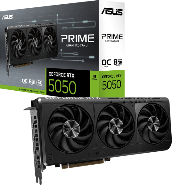 Видеокарта GeForce RTX 5050 8GB Asus Prime OC (PRIME-RTX5050-O8G) PRIME-RTX5050-O8G фото
