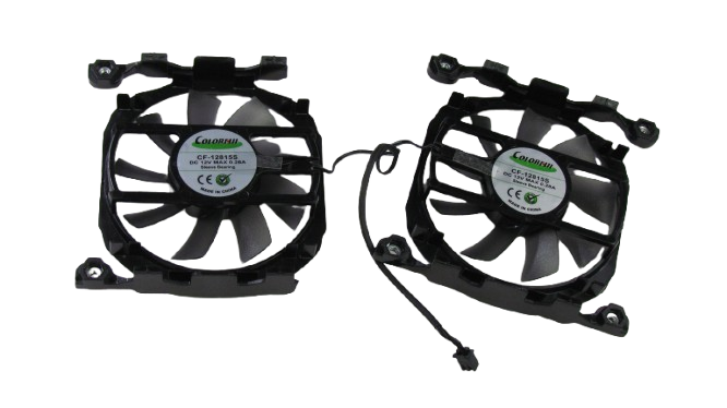 Вентилятор (кулер) Colorful 32225 для відеокарти Inno3D Twin X2 GTX 1070 / 1070 Ti комплект 2шт (CF-12815S) 32225 фото
