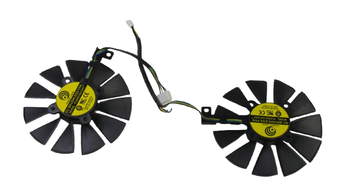 Вентилятор (кулер) Power Logic 3193 для відеокарт Asus Dual/Expedition комплект 2шт (PLD09210S12HH) 3193 фото