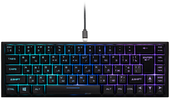 Клавіатура 2E Gaming KG350 RGB Black (2E-KG350UBK) 2E-KG350UBK фото