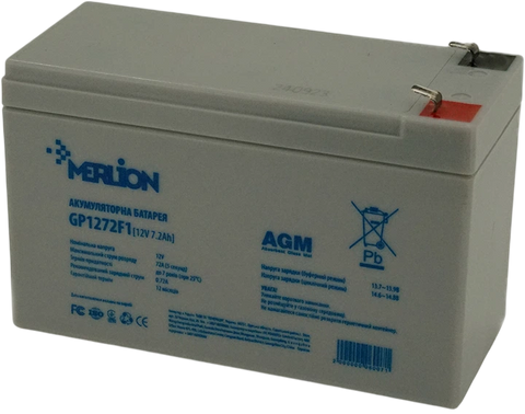 Акумуляторна батарея Merlion AGM 12V 7.2AH (GP1272F1) GP1272F1 фото