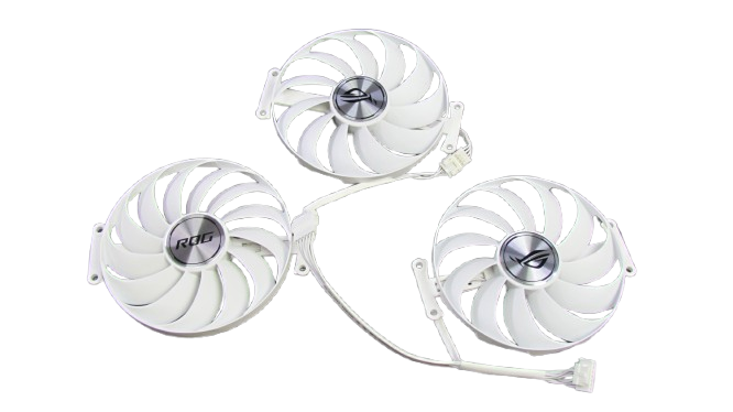 Вентилятор (кулер) Everflow 51697 для відеокарт Asus ROG Strix White RTX 3090 3080 3070 комплект 3шт (T129215SU) 51697 фото