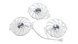 Вентилятор (кулер) Everflow 51697 для відеокарт Asus ROG Strix White RTX 3090 3080 3070 комплект 3шт (T129215SU) 51697 фото 2