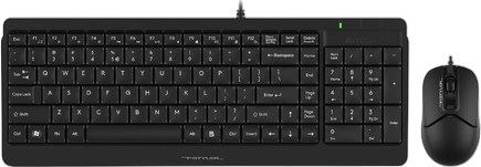 Комплект (клавіатура + миша) A4Tech F1512 Black F1512 (Black) фото