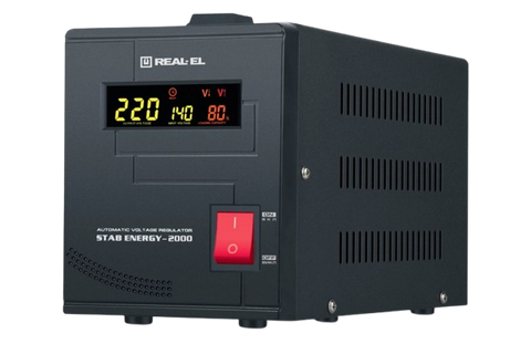 Стабілізатор напруги REAL-EL Stab Energy 2000 1600W Black (EL122400013) EL122400013 фото