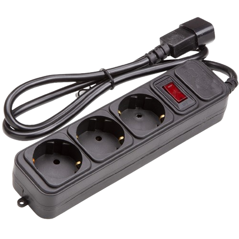 Мережевий фільтр PowerPlant 1m Black (PPUA10M10S3) PPUA10M10S3 фото