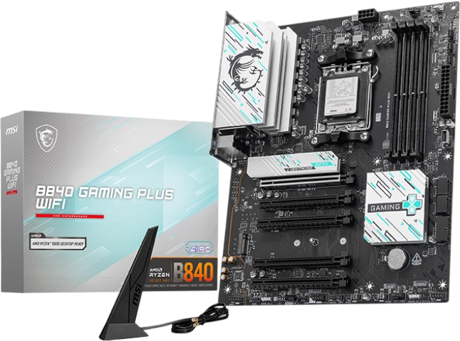 Материнська плата MSI B840 Gaming Plus WiFi Socket AM5 (B840 GAMING PLUS WIFI) B840 GAMING PLUS WIFI фото
