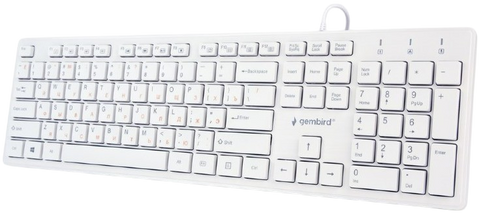 Клавіатура Gembird KB-MCH-03-W-UA Ukr White KB-MCH-03-W-UA фото