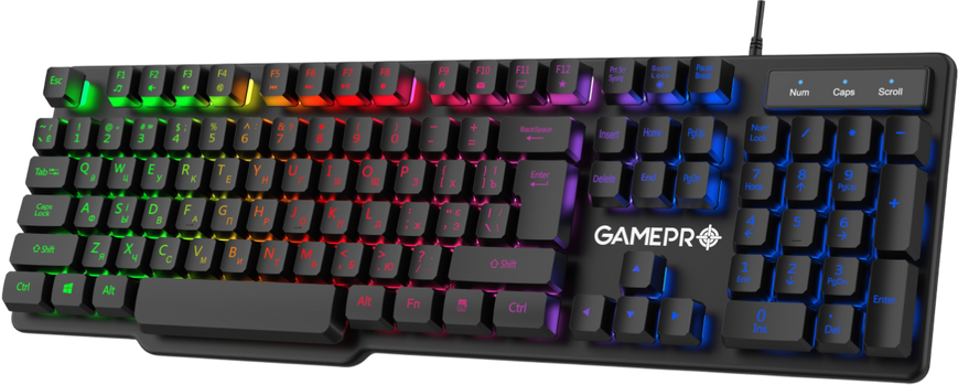 Клавіатура GamePro GK380 RGB Black GK380 фото