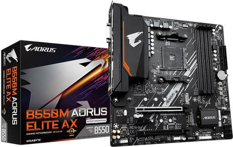 Материнська плата Gigabyte B550M Aorus Elite AX Socket AM4 (B550M AORUS ELITE AX) B550M AORUS ELITE AX фото