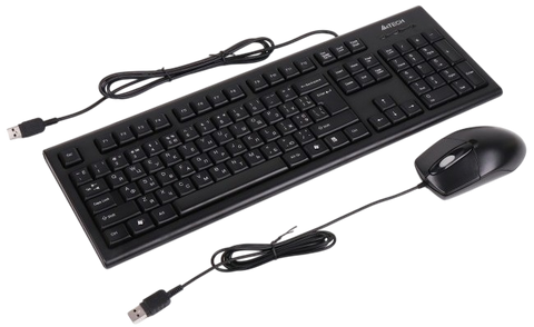 Комплект (клавіатура + миша) A4Tech KR-8372 Black KR-8372 (Black) фото