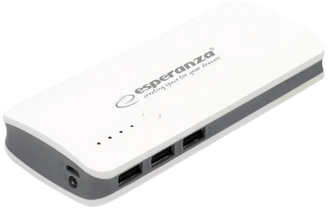 Повербанк Esperanza 8000mAh White/Grey (EMP106WE) EMP106WE фото