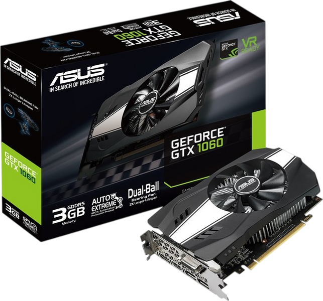 Видеокарта GeForce GTX 1060 3GB Asus Phoenix (PH-GTX1060-3G) Б/У PH-GTX1060-3G_USED фото