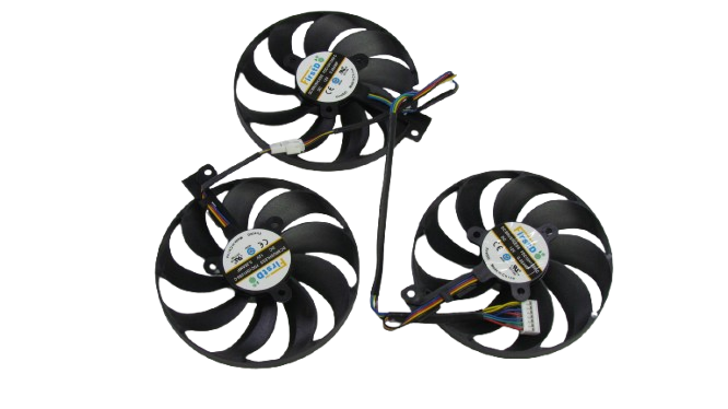 Вентилятор (кулер) FirstD 35419 для відеокарти Asus Strix RX 5600 XT / 5700 XT Комплект 3шт (FDC10H12S9-C) 35419 фото