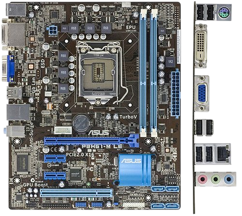 Материнская плата Asus P8H61-M LGA 1155 (P8H61-M LE) Б/У P8H61-M LE_USED фото