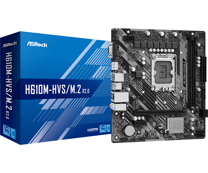 Mатеринська плата ASRock H610M-HVS/M.2 R2.0 LGA 1700 (H610M-HVS/M.2 R2.0) H610M-HVS/M.2 R2.0 фото